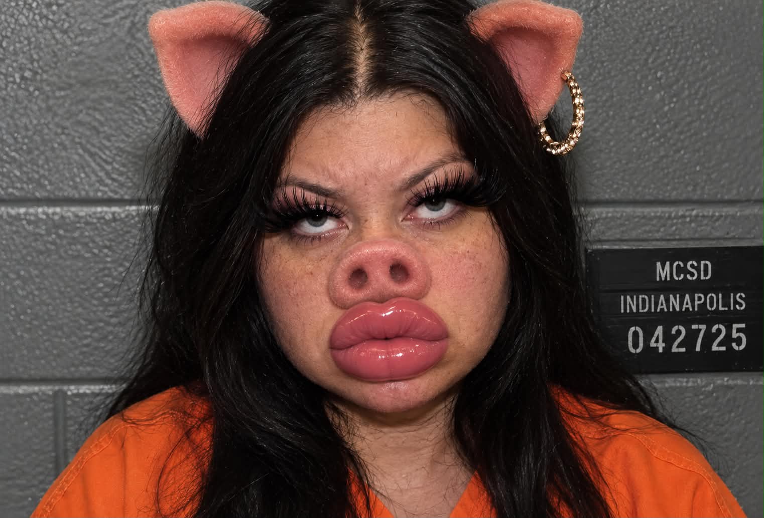 $NOHOES mascot booking photo